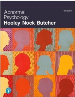 Abnormal Psychology 18th Edition Hooley 