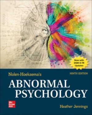 Nolen-Hoeksema's Abnormal Psychology 9th Edition Jennings