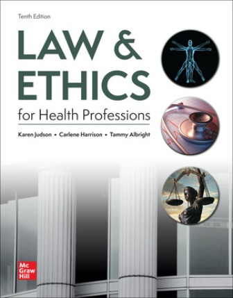 Law and Ethics for Health Professions 10th Edition Judson