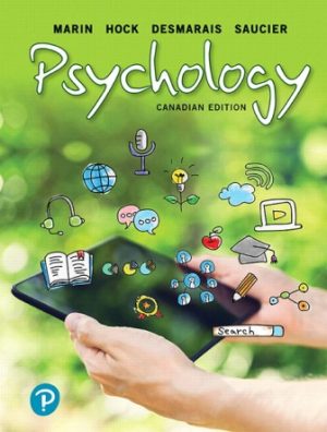 Psychology 1st Canadian Edition Marin