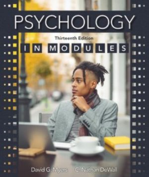 Psychology in Modules 13th Edition Myers
